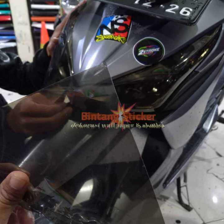 Stiker Skotlet Hitam Transparan Gelap Scotlet Hybrid Stiker Tembus