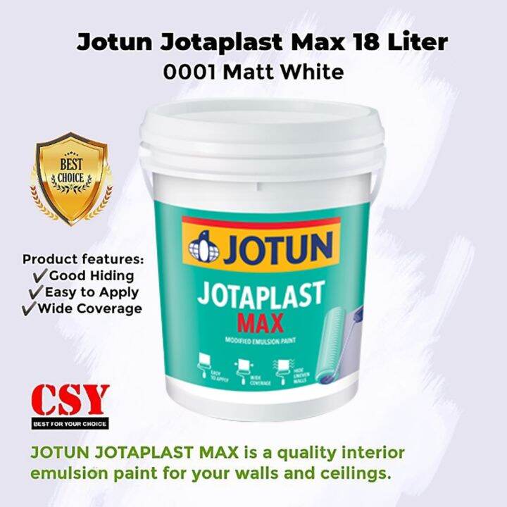 Jotun Jotaplast Max Emulsion Paint White Liter Interior