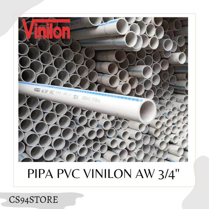 Pipa Pvc Vinilon Putih Uk Aw Inch Panjang Pipa Meter