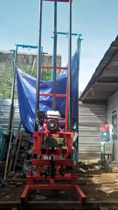 Mesin Bor Tanah Type Power Rig Menara Bulat Double Gearbox Mesin