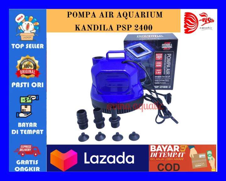 KANDILA PSP 2400 Z 40W FILTER POMPA AIR CELUP KOLAM IKAN AQUARIUM