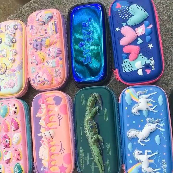 READY STOCK ORIGINAL Smiggle Hardtop Pencil Cases Creative Unicorn