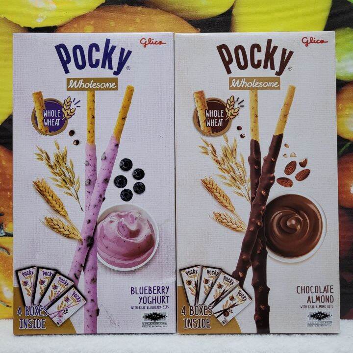 Glico Pocky Wholesome Whole Wheat Chocolate Almond Blueberry Yoghurt