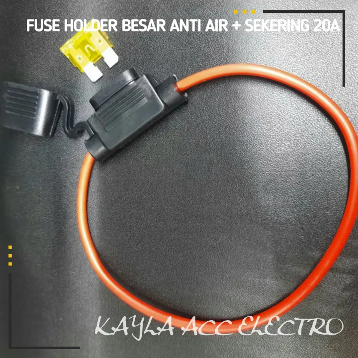 Fuse Holder Blade Besar Waterproof Fuse 20A Rumah Sekring Anti Air