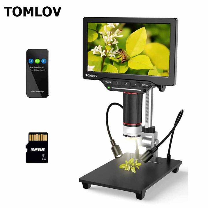 TOMLOV DM201 Pro 7 Inch Digital Microscope 32GB High Definition