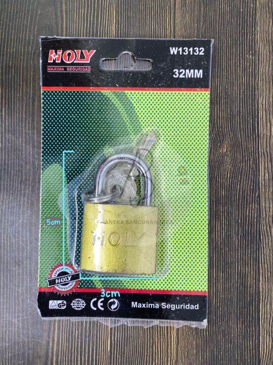 Gembok Kuning Besi Press Mm Gembok Koper Besi Padlock Mm