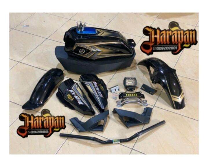 Cover Tangki Yamaha RX King Spesial Edition Hitam Gold Full Set Model