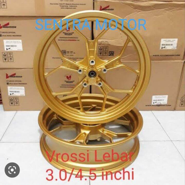 Velg Tapak Lebar Vrossi Motor Vixion Nva Nvl Depan Double Disc 300 450