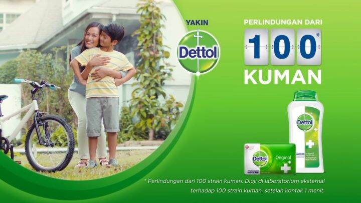 Ready Stock Dettol Original Antibacterial Active Germ Protection Bar