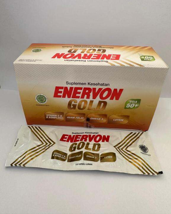 Enervon Gold Strip Isi Kapsul Suplemen Kesehatan Untuk Lanjut Usia