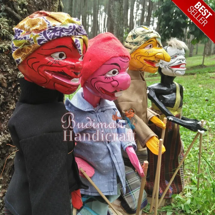 Wayang Golek Punawakan 1set 4 Pcs Cepot Gareng Dewala Semar