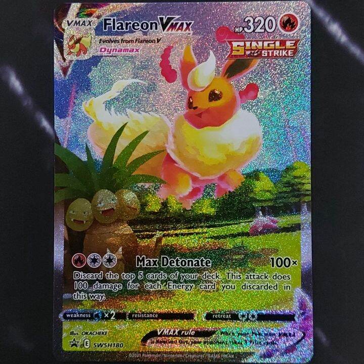 Pokemon TCG Flareon VMAX Alternate Art Flareon VMAX Premium Collection