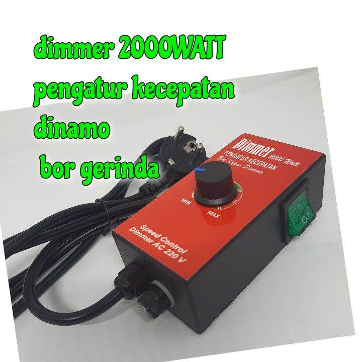 AEBDG Dimmer AC 2000w Pengatur Kecepatan Gerinda Dimer Stop Kontak 1