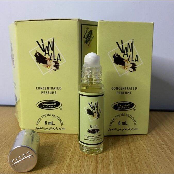 VANILLA Perbox Isi 6botol Parfum DOBHA Kemasan 6ml Roll On Minyak