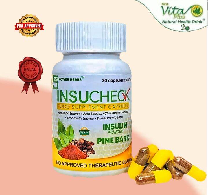 First Vita Plus INSUCHECK Insulin Power Pine Bark Food Supplement