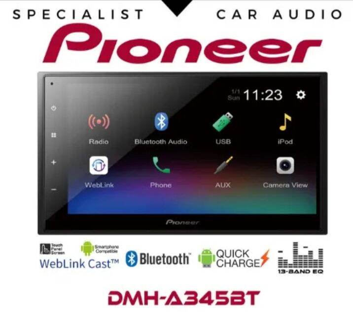 New Head Unit Double Din Pioneer DMH A345BT Lazada Indonesia