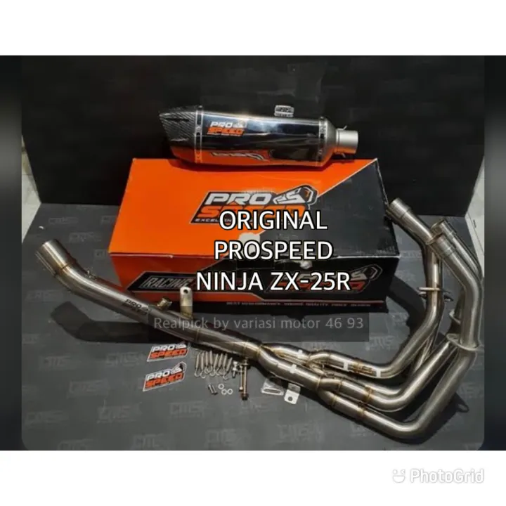 Knalpot Exhaust Knalpot Racing Ninja Zx25r Zx 25r Prospeed Black Shark