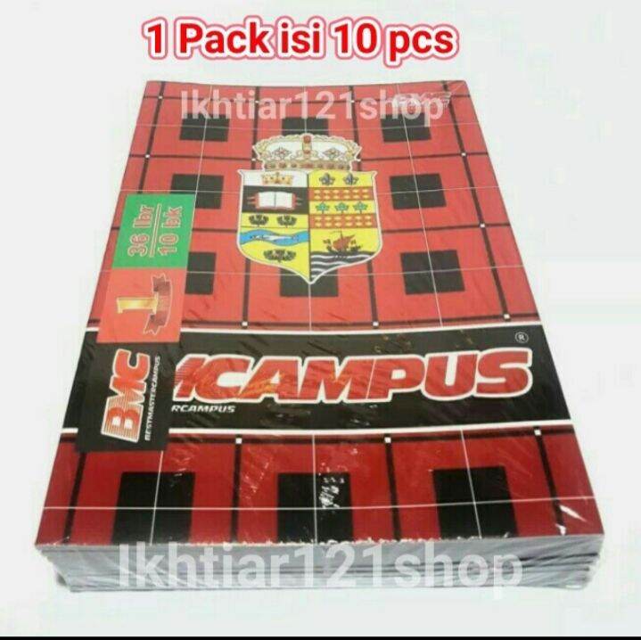 Paket Pack Buku Tulis Bmc Campus Boxy Isi Pcs Lazada Indonesia