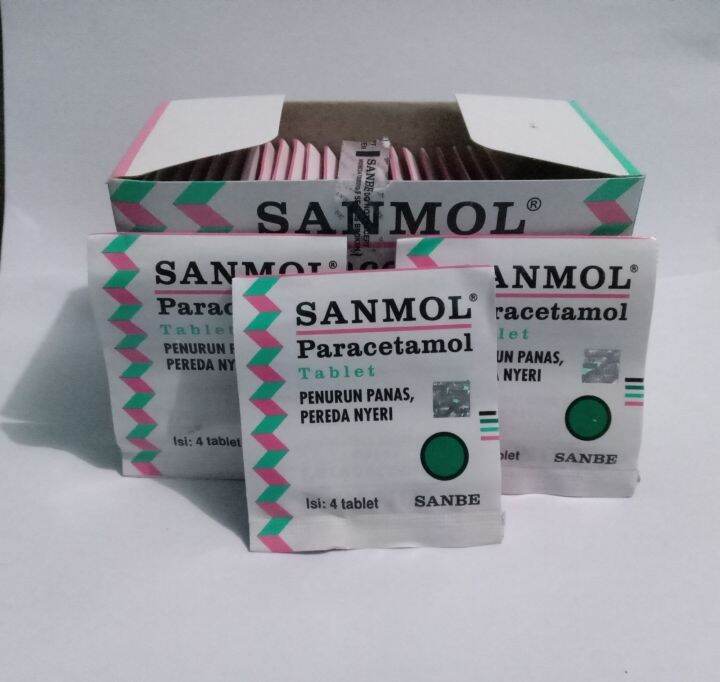 Sanmol Tablet Tersedia 1 Strip Box Obat Penurun Panas Demam Dan