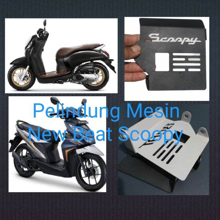 Cover Pelindung Bawah Mesin Honda Scoopy Beat Deluxe Esp Tahun 2021 Sd