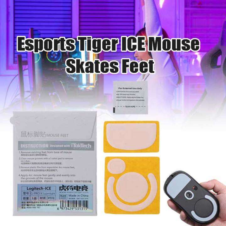 1Set Esports Tiger ICE Mouse Skates Feet Logitech G Pro X Superlight