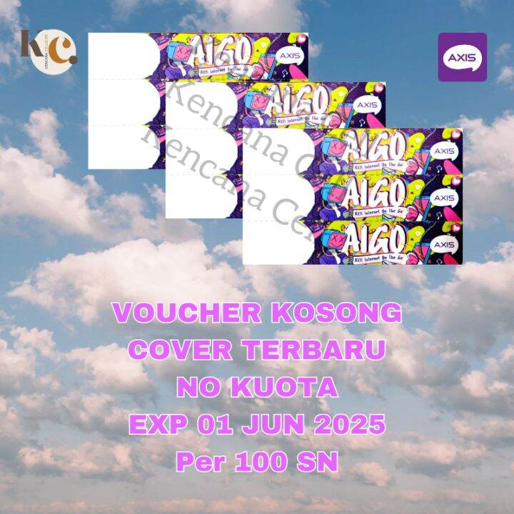 Voucher Kosong AXIS 3IN1 Per 100SN Lazada Indonesia