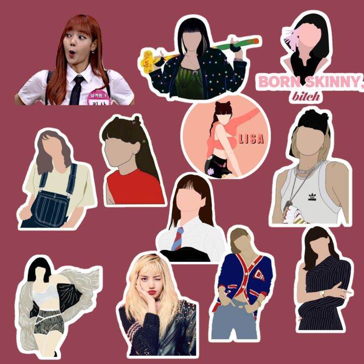 Blackpink Lisa Laminated VINYL STICKERS Waterproof And Scratchproof