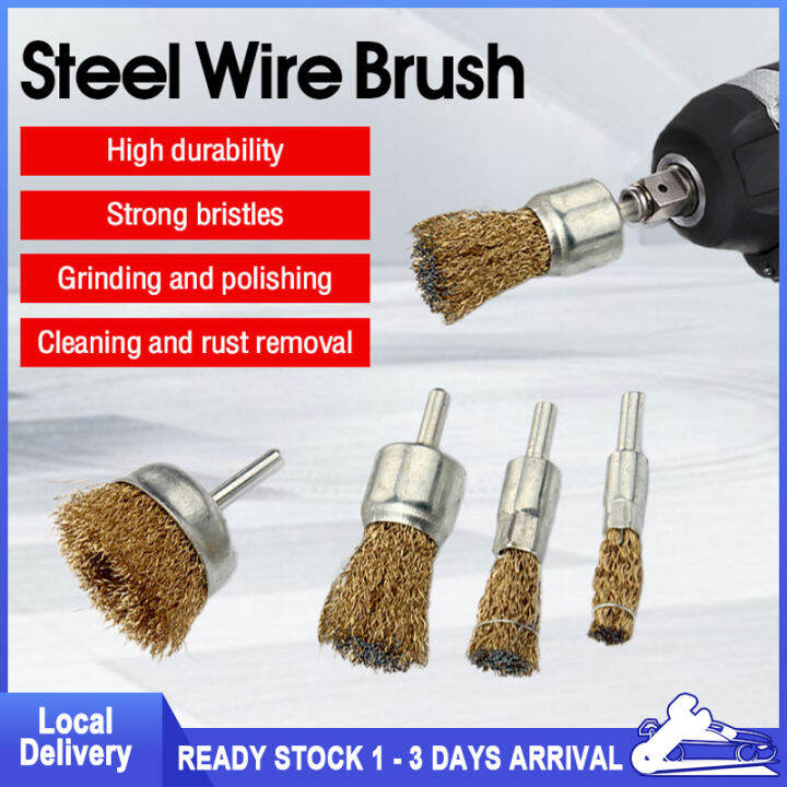 Copper Plated Wire Brush Wheel Brushes Wire Brush Rust Removal With