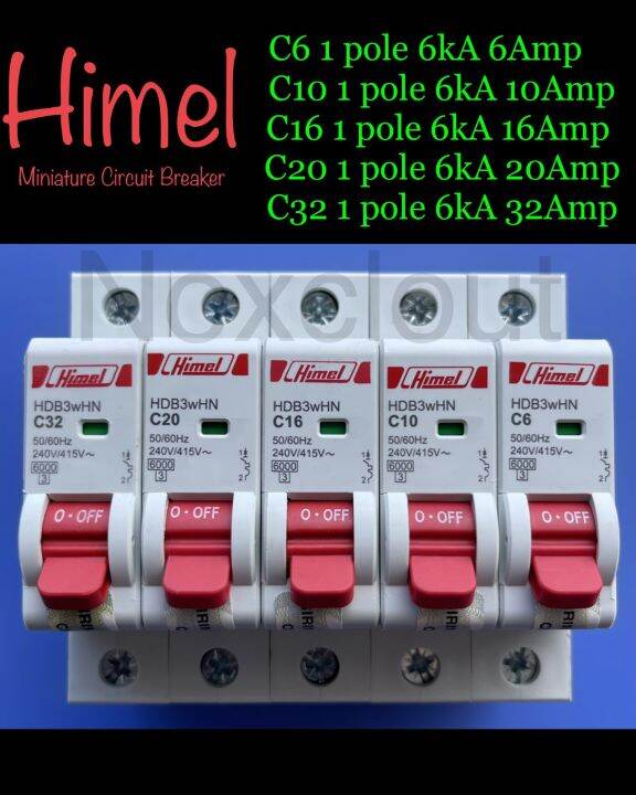 Mcb Himel Miniature Circuit Breaker C P Ka Mcb V Sirim Jkr