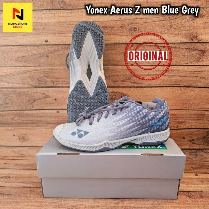 Sepatu Badminton Yonex Aerus Z Men Blue Grey Lazada Indonesia