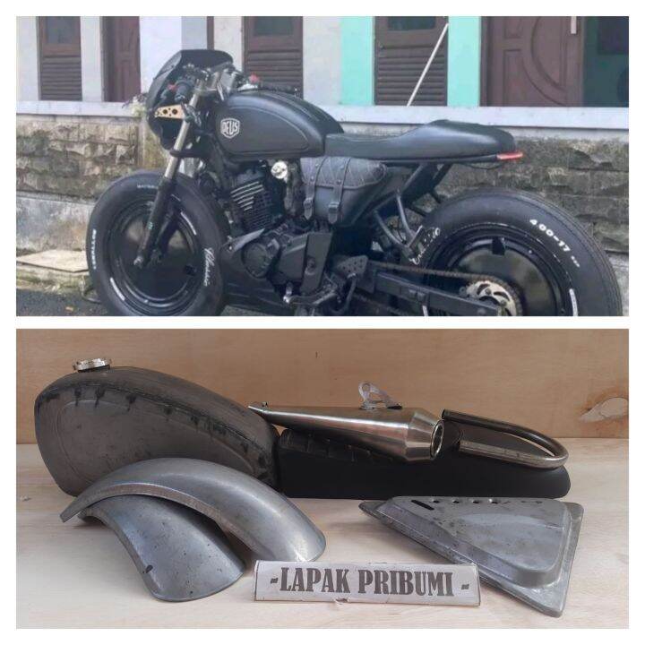 Paket Tangki Japstyle Bratstyle Bobber Scrambler Motor Custom Classic