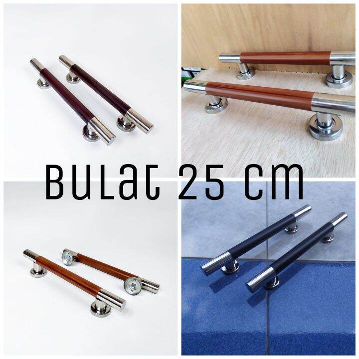 Handle Pintu Rumah 25 Cm Tarikan Gagang Kunci Bulat Stainles Kayu