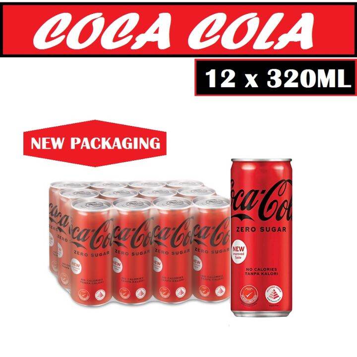 Coca Cola Zero Ml X Can Carton Pack Coke Zero No Sugar Lazada