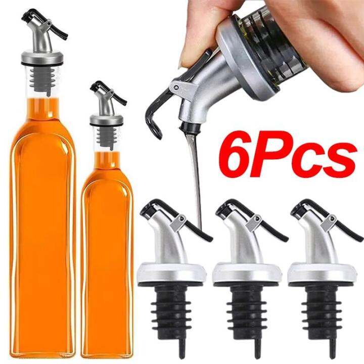 6Pcs Oil Bottle Stopper Lock Plug Sealing Leak Proof Nozzle Sprayer