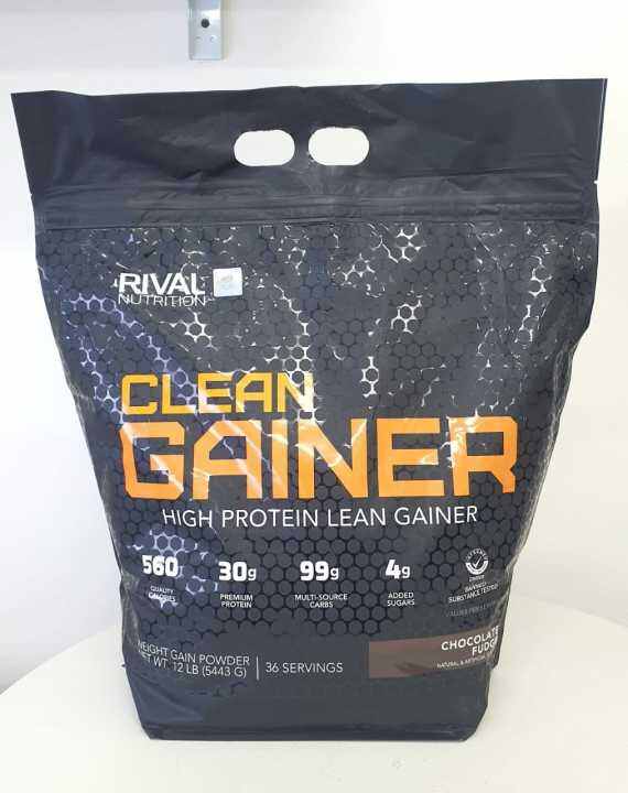 RIVAL NUTRITION CLEAN GAINER 12 LBS 12LB HIGH PROTEIN MASS WEIGHT