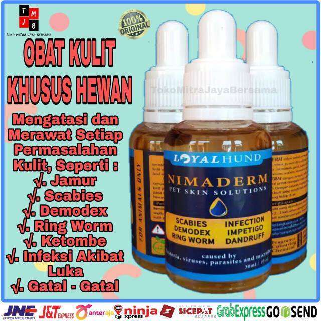 Nimaderm Obat Kulit Jamur Anjing Kucing Scabies Ringworm Demodex Gatal