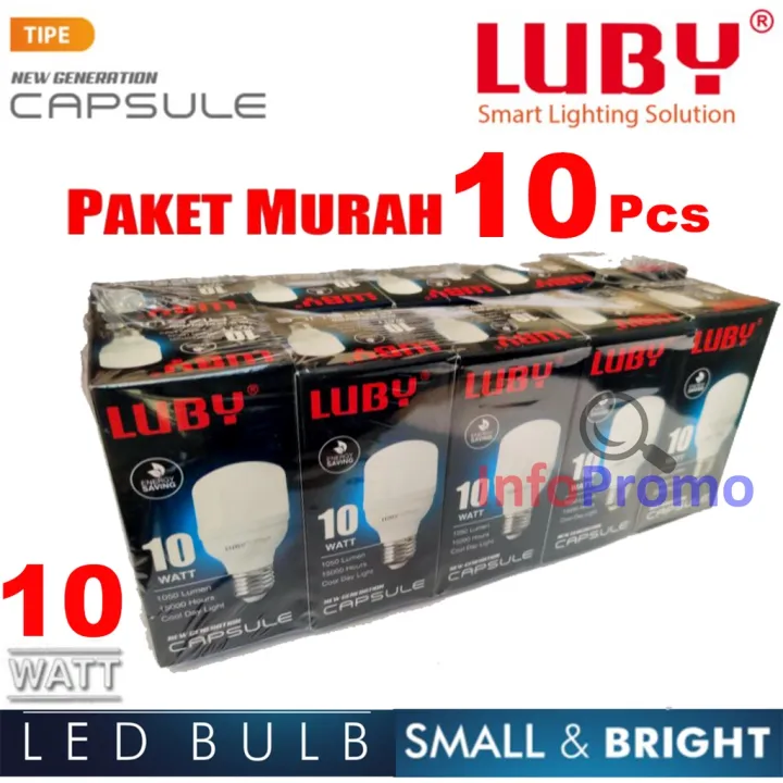 Bohlam Lampu Led Watt Luby New Generation Capsule Cahaya Putih Sni