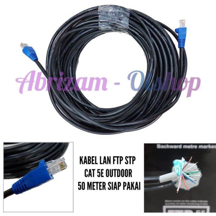 Kabel Lan Ftp Stp Outdoor Cat E Meter Siap Pakai Zimmlink Cca Od