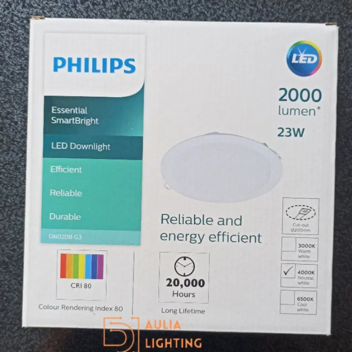 Lampu Philips Downlight LED Panel 23w G3 23watt DN020B 23 Watt W D200 8