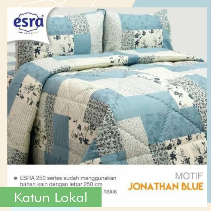 Bahan Kain Sprei Meteran Katun Lokal CVC Esra Motif Jonathan Lazada