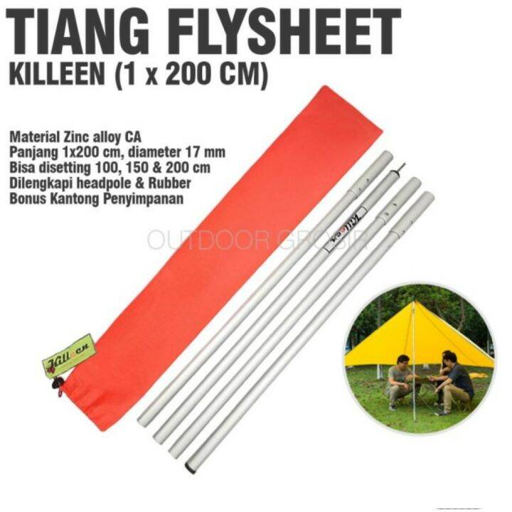 COD Tiang Flysheet Single Pole KILLEEN Flysheet 3x4 Econopack Pole