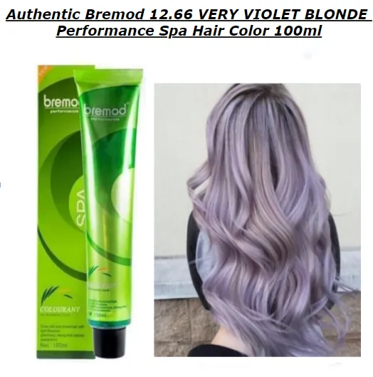 Authentic Bremod 12 66 VERY VIOLET BLONDE Performance Spa Hair Color