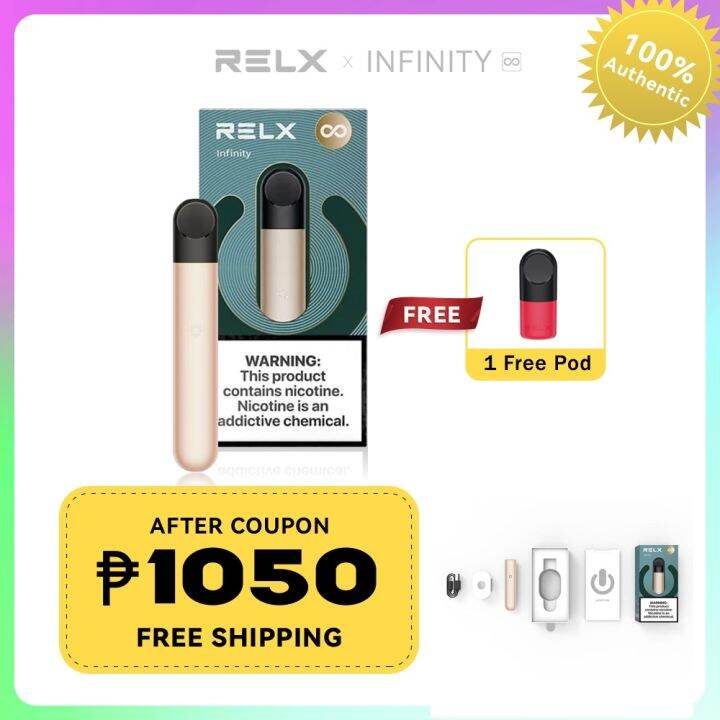 Ready Stock Relx Infinity Device Kit Gold Buy Device Get Pod Free