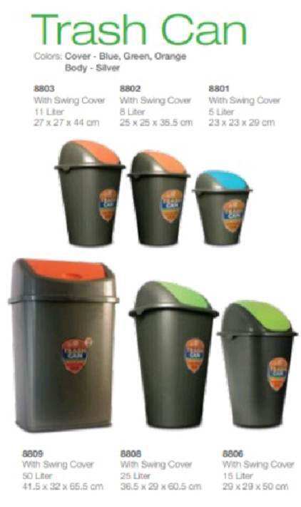 Orocan Trash Can Bin With Swing Cover Lazada Ph