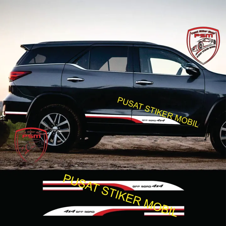 Sticker Fortuner Stiker Cutting Toyota Fortuner List Body Minimalist