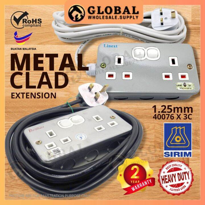 M M M Way X Metal Clad Heavy Duty Portable Socket