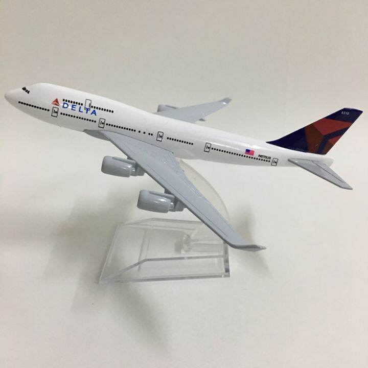 JASON TUTU 16cm Plane Model Airplane Model Delta Air Lines Boeing 747