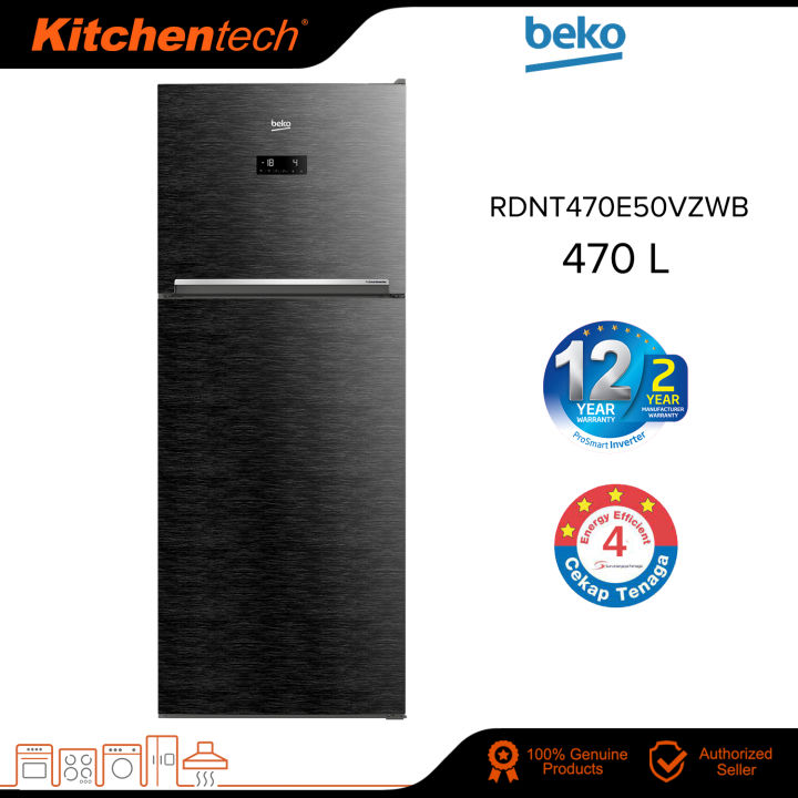 Beko RDNT470E50VZWB 2 Door Top Freezer Refrigerators 470L No Frost