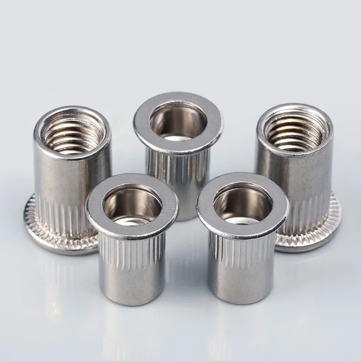 Pcs M M Stainless Steel Rivet Nuts Carbon Steel Flat Head Rivet Nut