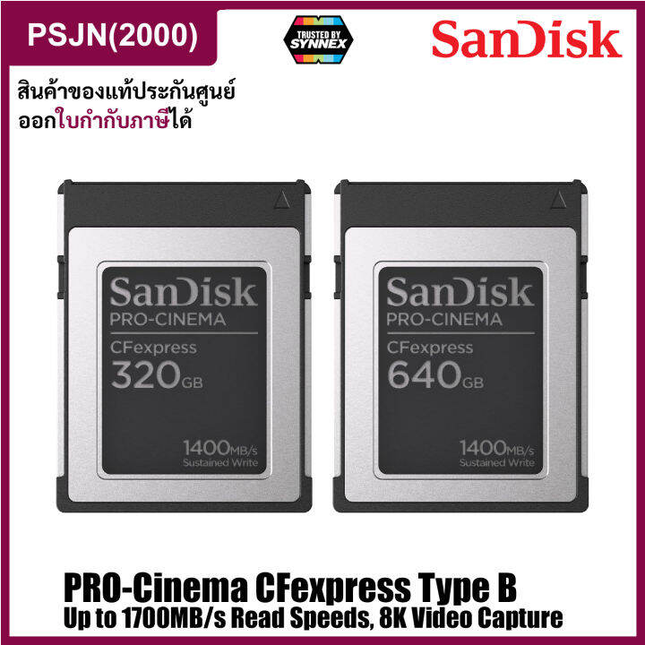 Sandisk Pro Cinema Cfexpress Type B Gb Gb Mb S Sustained